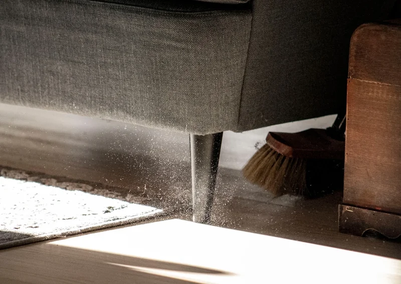 dust while cleaning